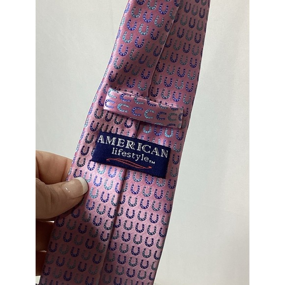 American Lifestyle‎ Men's Horseshoe Necktie Purple- Fast Shipping! - Picture 5 of 7